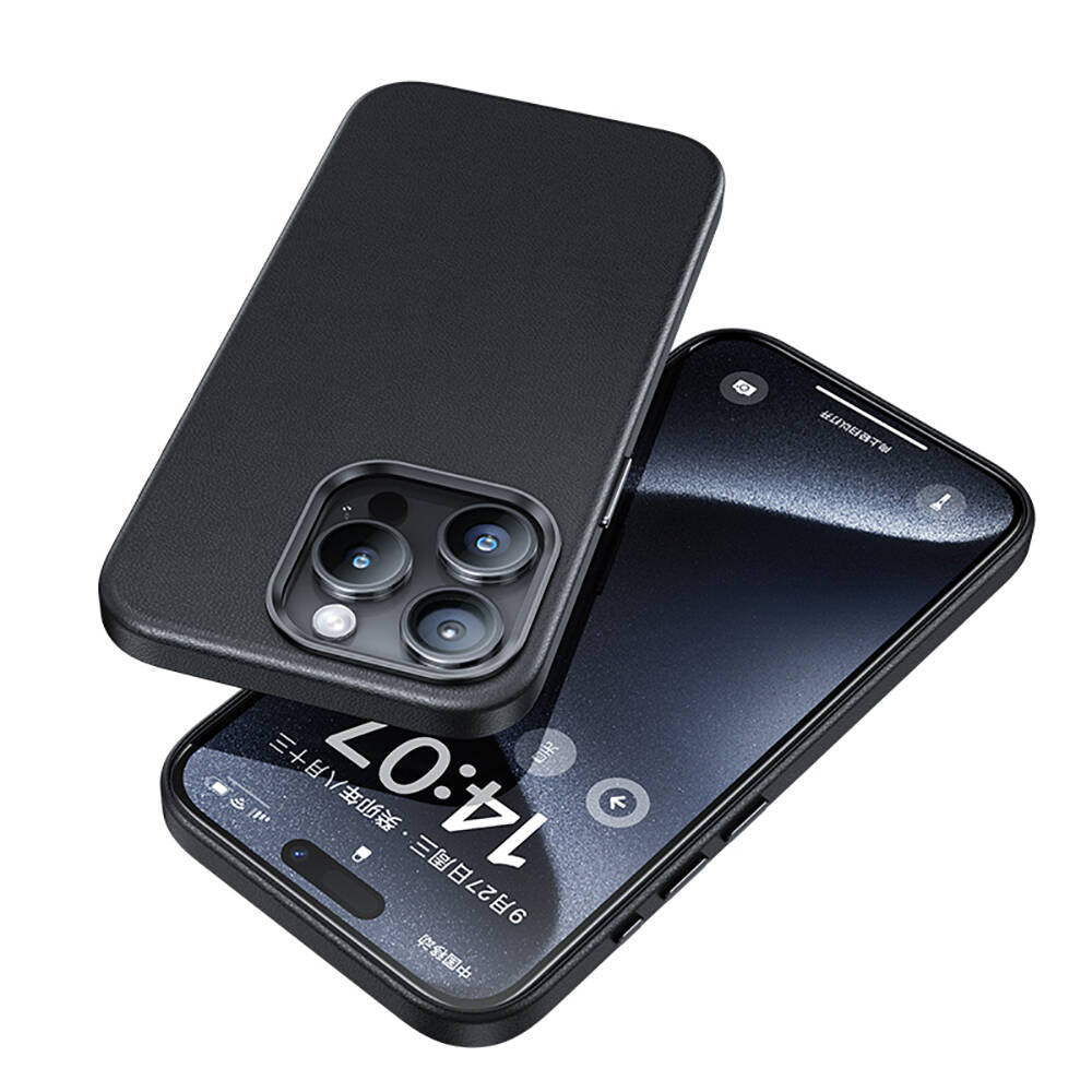 Benks Vintage iPhone 15 Pro M-safe Şarj Özellikli Leather Kılıf