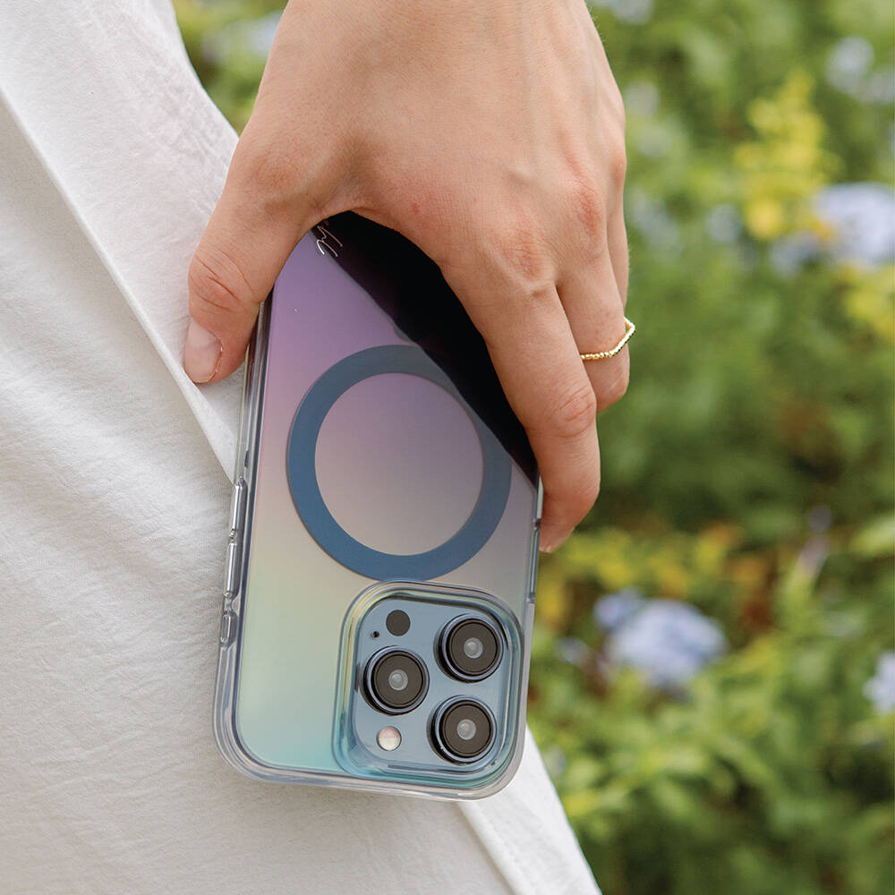 Coehl Dazze iPhone 15 Pro M-safe Şarj Özellikli Mistik Mor Renkli Telefon Kılıfı