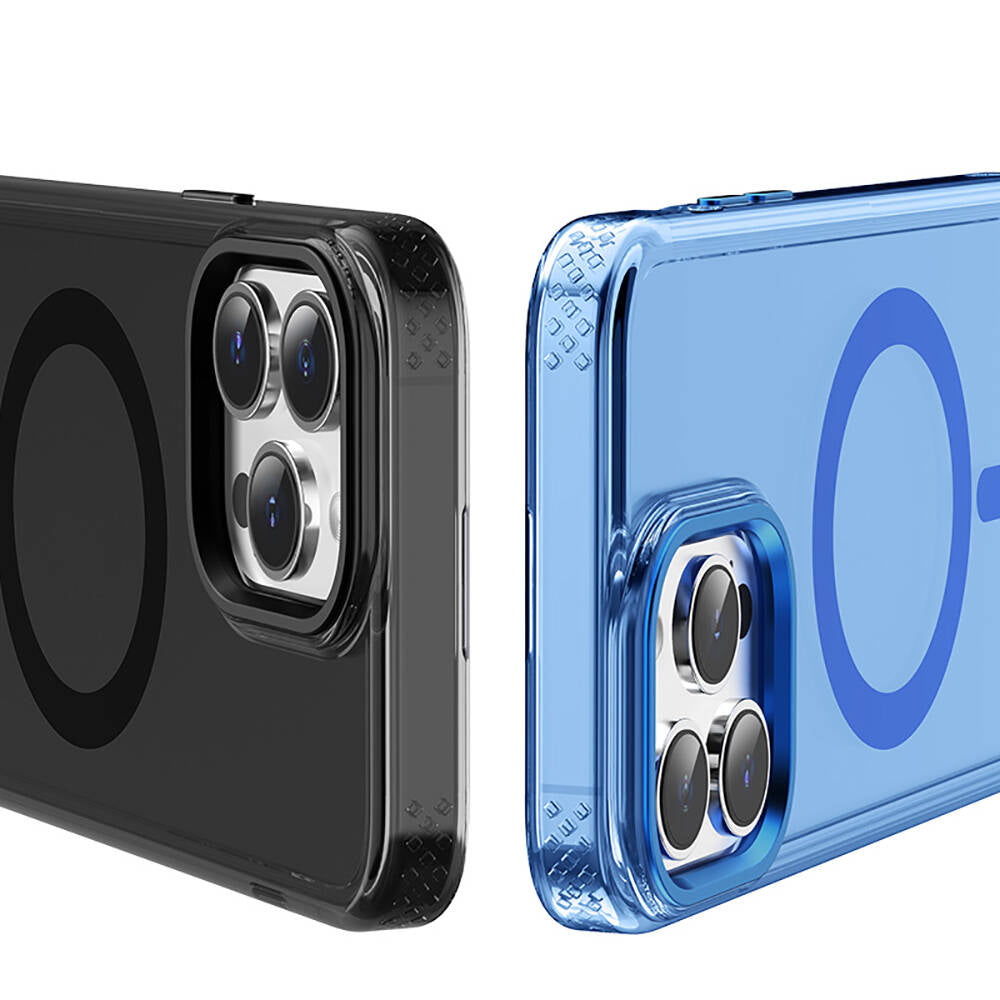 Recci Crystal Color Serisi iPhone 15 Pro M-safe Şarj Özellikli Saydam Arka Yüzey Kılıf