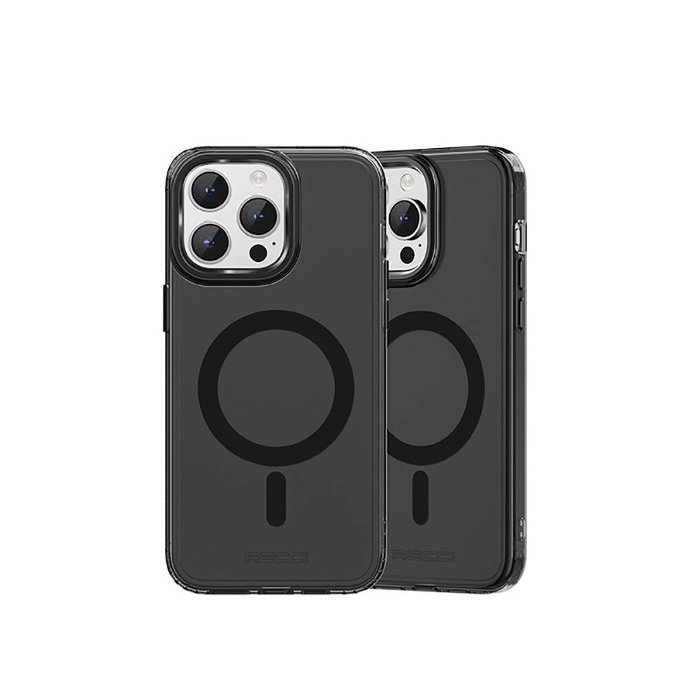 Recci Crystal Color Serisi iPhone 15 Pro M-safe Şarj Özellikli Saydam Arka Yüzey Kılıf
