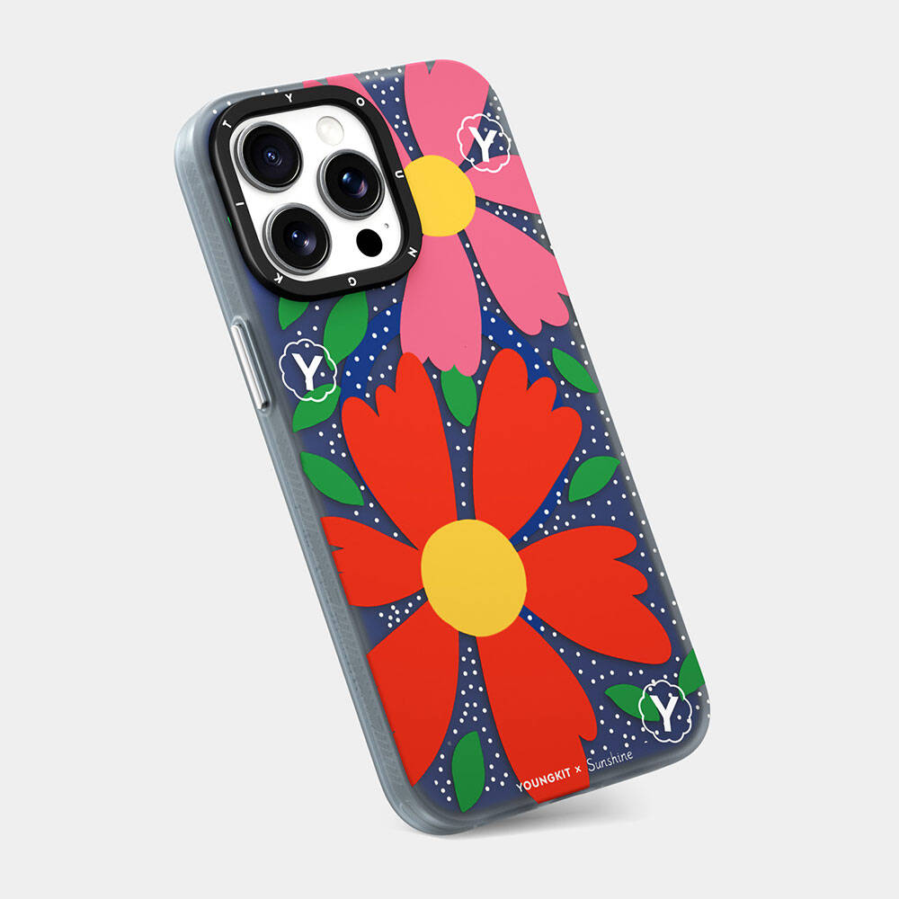 Youngkit Colorful Serisi iPhone 15 Pro M-safe Şarj Özellikli Sunshine Tasarımlı Kılıf