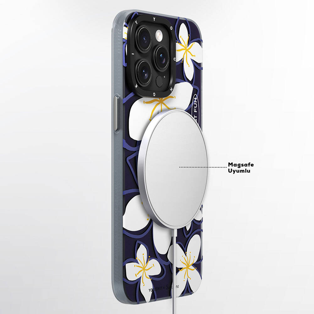 Youngkit Smile Serisi iPhone 15 Pro Magsafe Şarj Özellikli Sunshine Tasarımlı Telefon Kılıfı - 3