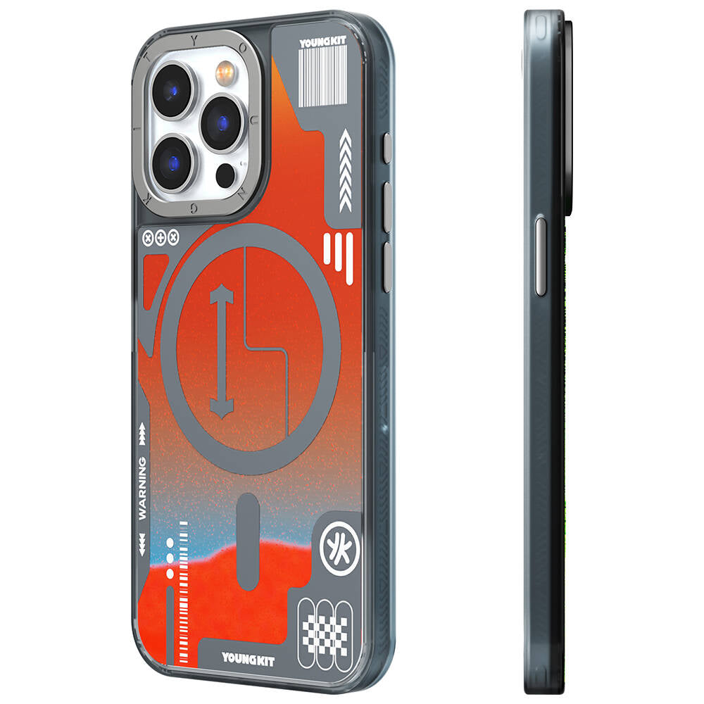 YoungKit Galaxy Serisi iPhone 15 Pro Magsafe Şarj Özellikli Telefon Kılıfı - 7