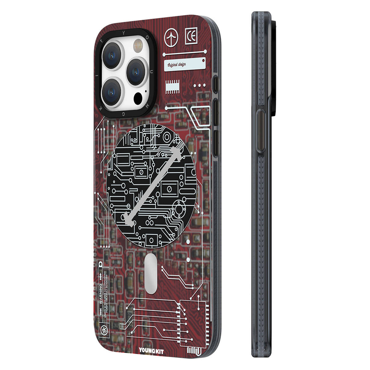 YoungKit Technology Serisi iPhone 15 Pro Magsafe Şarj Özellikli Telefon Kılıfı - 8