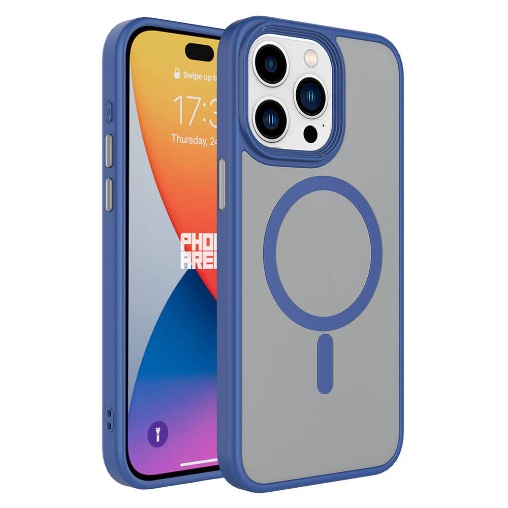 Cepax Matte Magsafe iPhone 15 Pro Mat Arka Yüzey Kablosuz Şarj Özellikli Telefon Kılıfı - 4