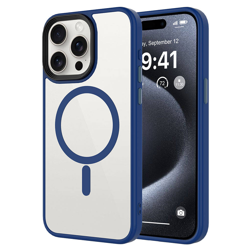 Cepax Matte Magsafe iPhone 15 Pro Mat Arka Yüzey Kablosuz Şarj Özellikli Telefon Kılıfı - 5