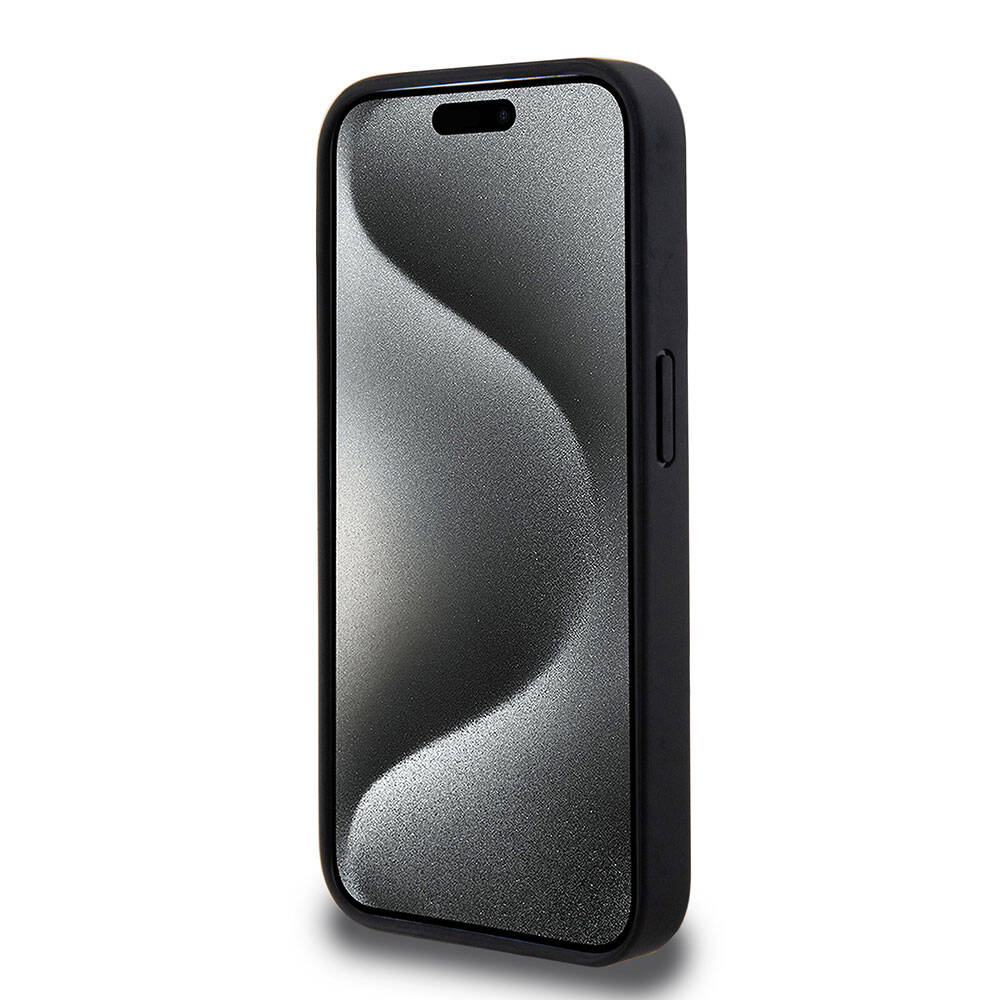 Mercedes Benz iPhone 15 Pro Orjinal Lisanslı M-safe Şarj Özellikli Mühürlü Yıldız Desenli ve Logolu Deri Kılıf