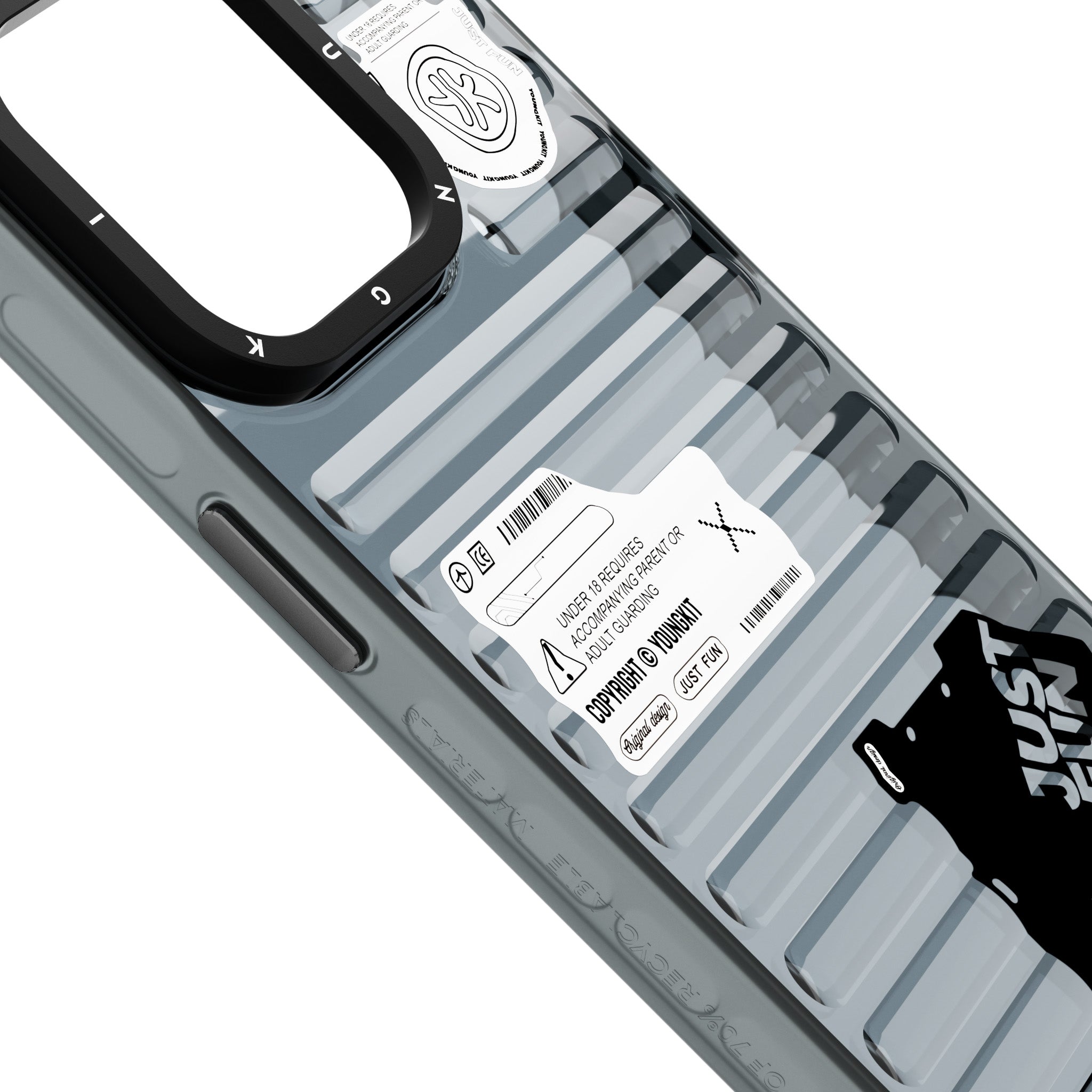 YoungKit Fluorite Serisi iPhone 15 Pro Şeffaf Renkli Tasarım Telefon Kılıfı - 9