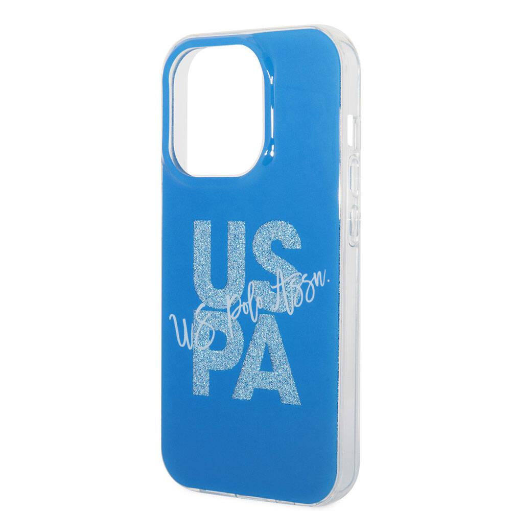 U.S. Polo Assn. iPhone 15 Pro Orjinal Lisanslı Simli Parlak Alfabe Tasarım Telefon Kılıfı - 13