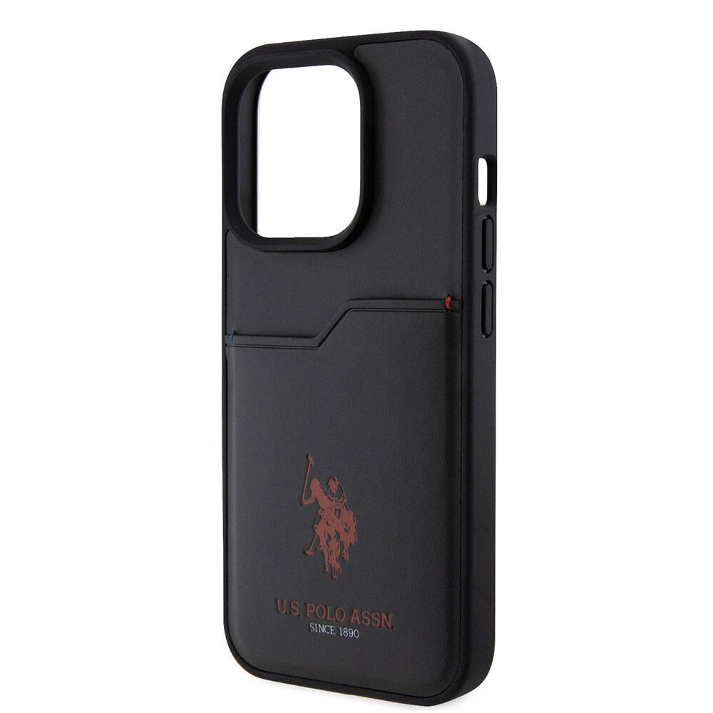 U.S. Polo Assn. iPhone 15 Pro Orjinal Lisanslı Baskı Logolu PU Kartlıklı Telefon Kılıfı - 6