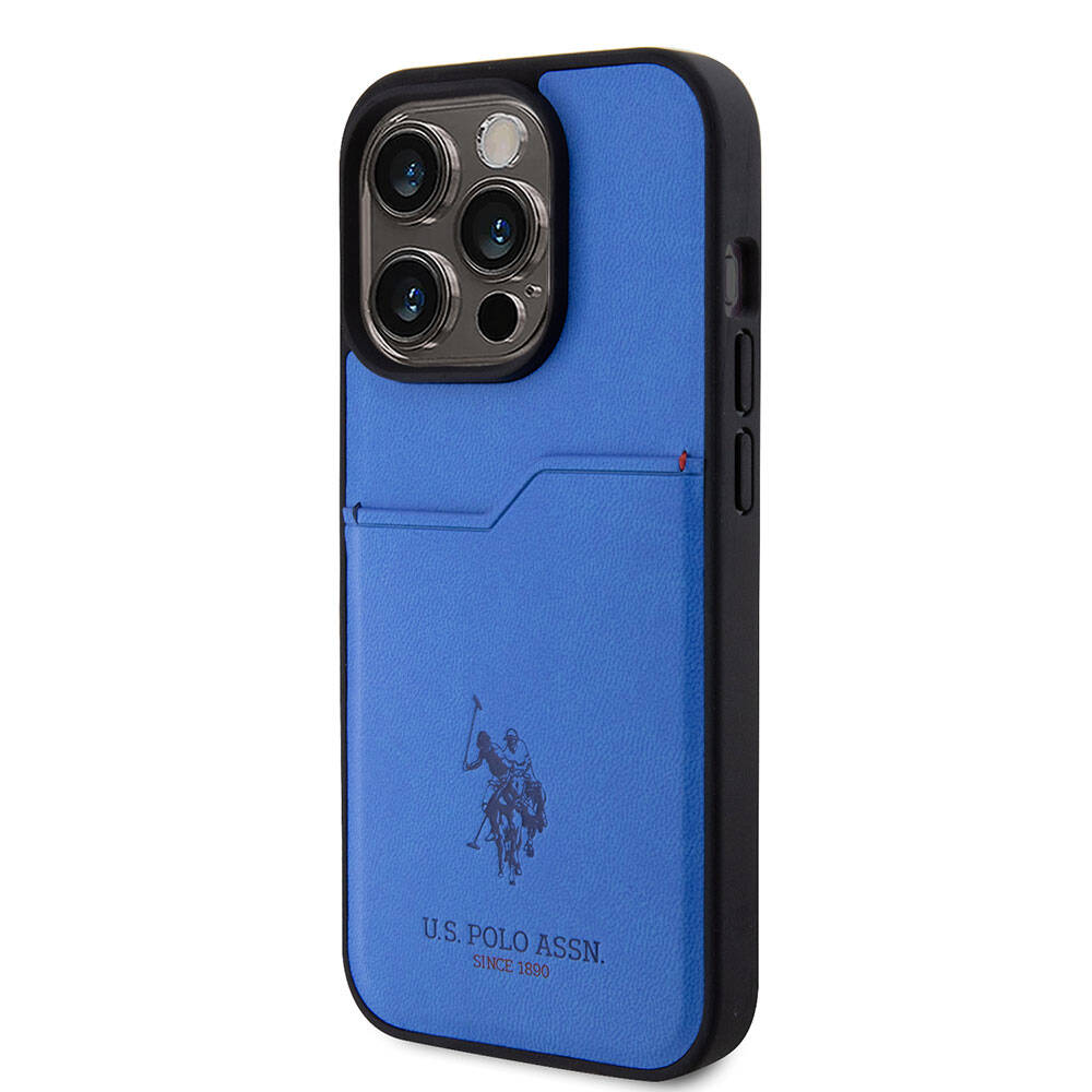 U.S. Polo Assn. iPhone 15 Pro Orjinal Lisanslı Baskı Logolu PU Kartlıklı Telefon Kılıfı - 9