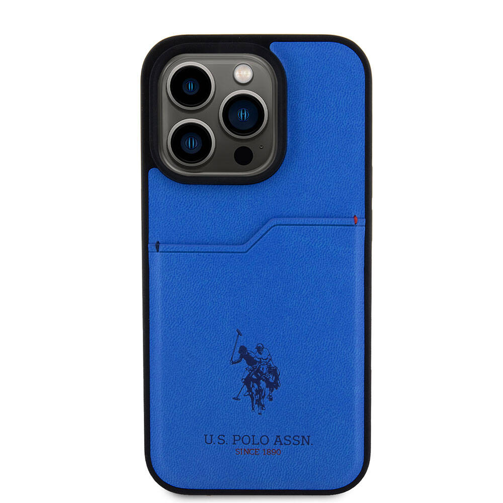 U.S. Polo Assn. iPhone 15 Pro Orjinal Lisanslı Baskı Logolu PU Kartlıklı Telefon Kılıfı - 10