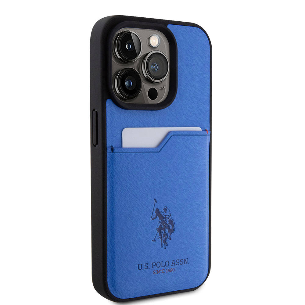 U.S. Polo Assn. iPhone 15 Pro Orjinal Lisanslı Baskı Logolu PU Kartlıklı Telefon Kılıfı - 11