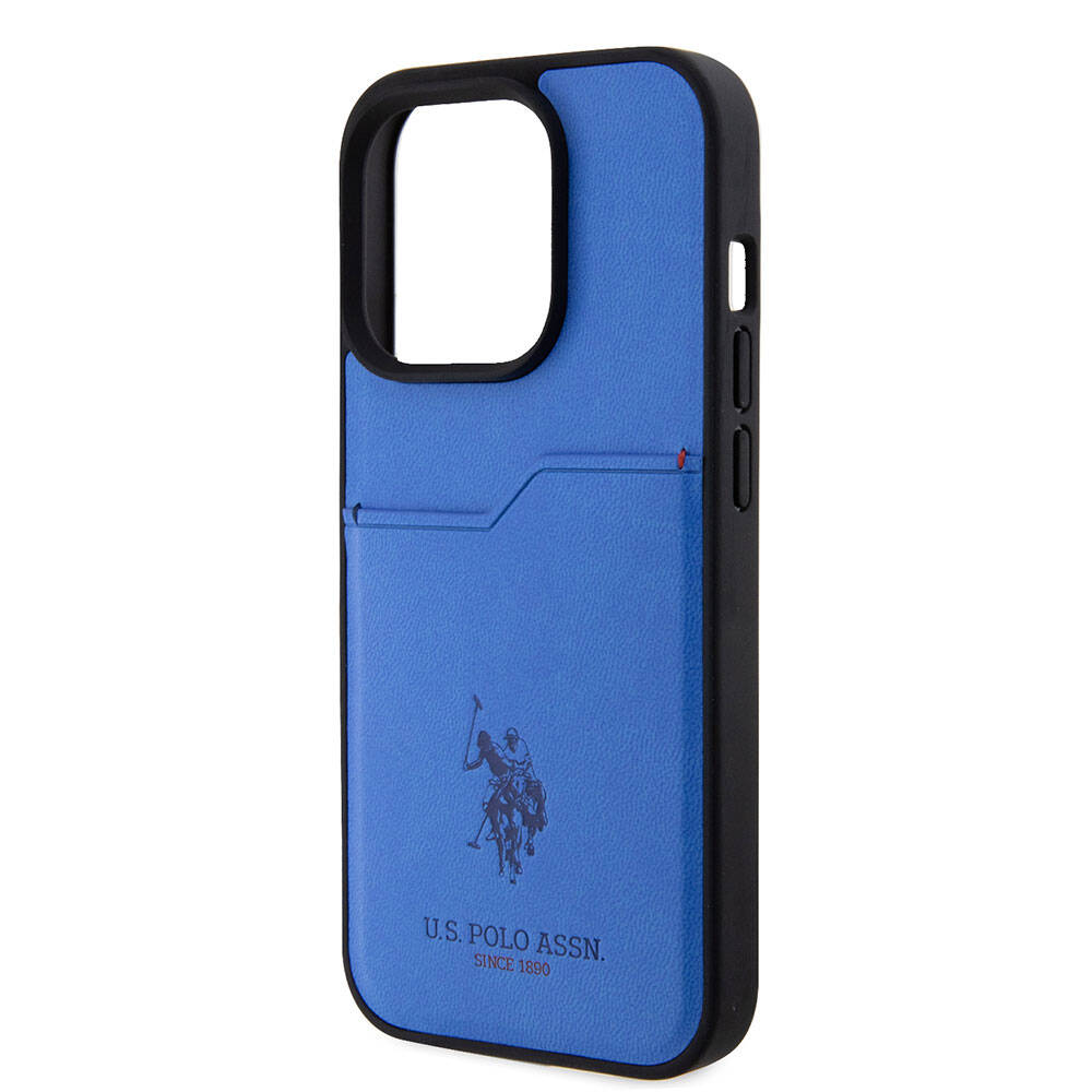 U.S. Polo Assn. iPhone 15 Pro Orjinal Lisanslı Baskı Logolu PU Kartlıklı Telefon Kılıfı - 13