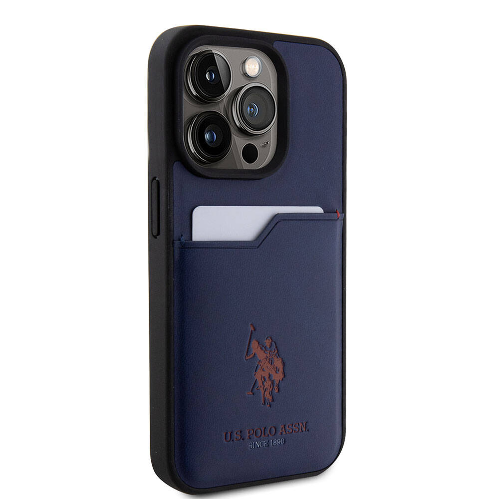 U.S. Polo Assn. iPhone 15 Pro Orjinal Lisanslı Baskı Logolu PU Kartlıklı Telefon Kılıfı - 18