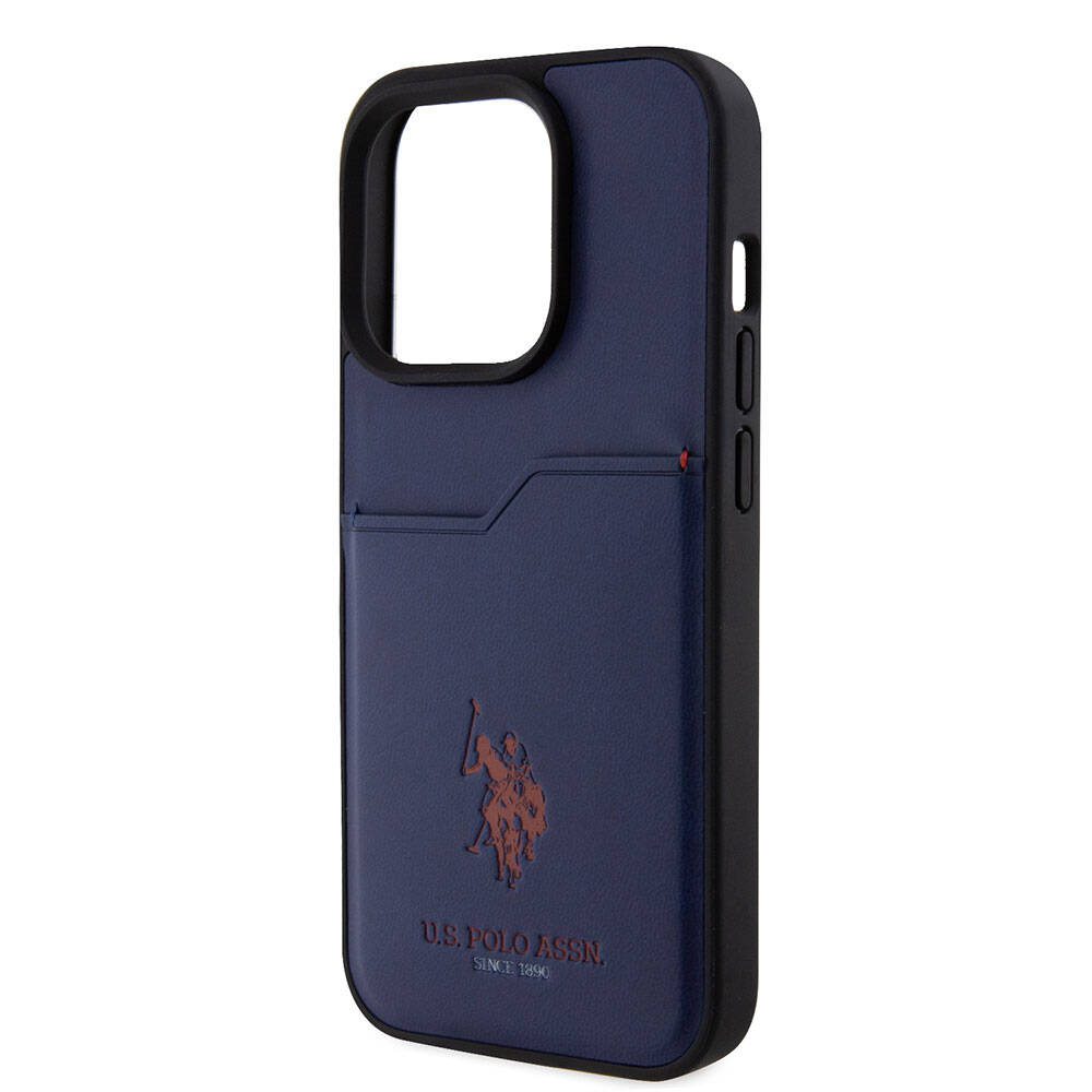 U.S. Polo Assn. iPhone 15 Pro Orjinal Lisanslı Baskı Logolu PU Kartlıklı Telefon Kılıfı - 20