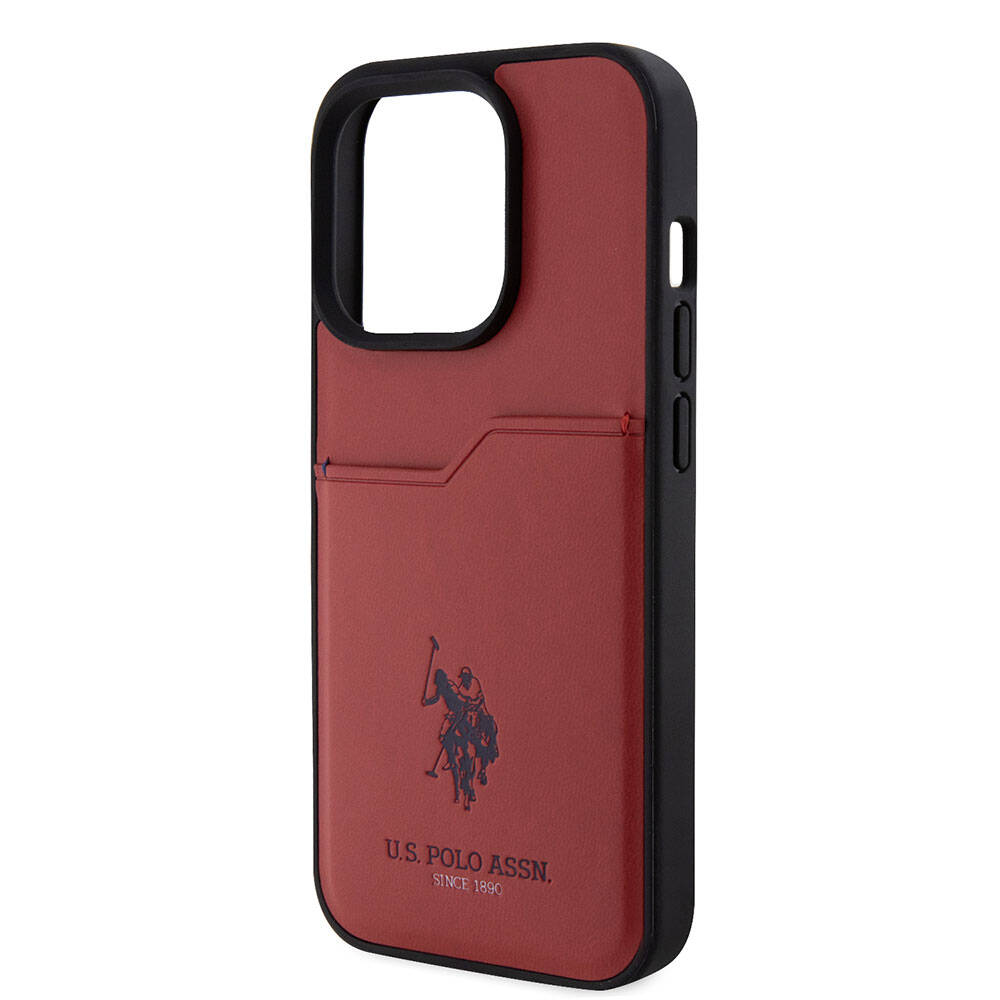 U.S. Polo Assn. iPhone 15 Pro Orjinal Lisanslı Baskı Logolu PU Kartlıklı Telefon Kılıfı - 27