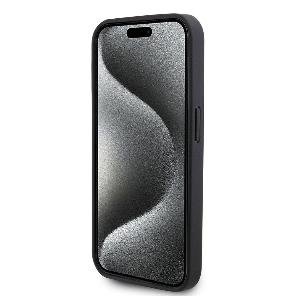 U.S. Polo Assn. iPhone 15 Pro Orjinal Lisanslı Suni Deri Arka Yüzey Baskı Logolu Örgü Desenli Telefon Kılıfı - 5