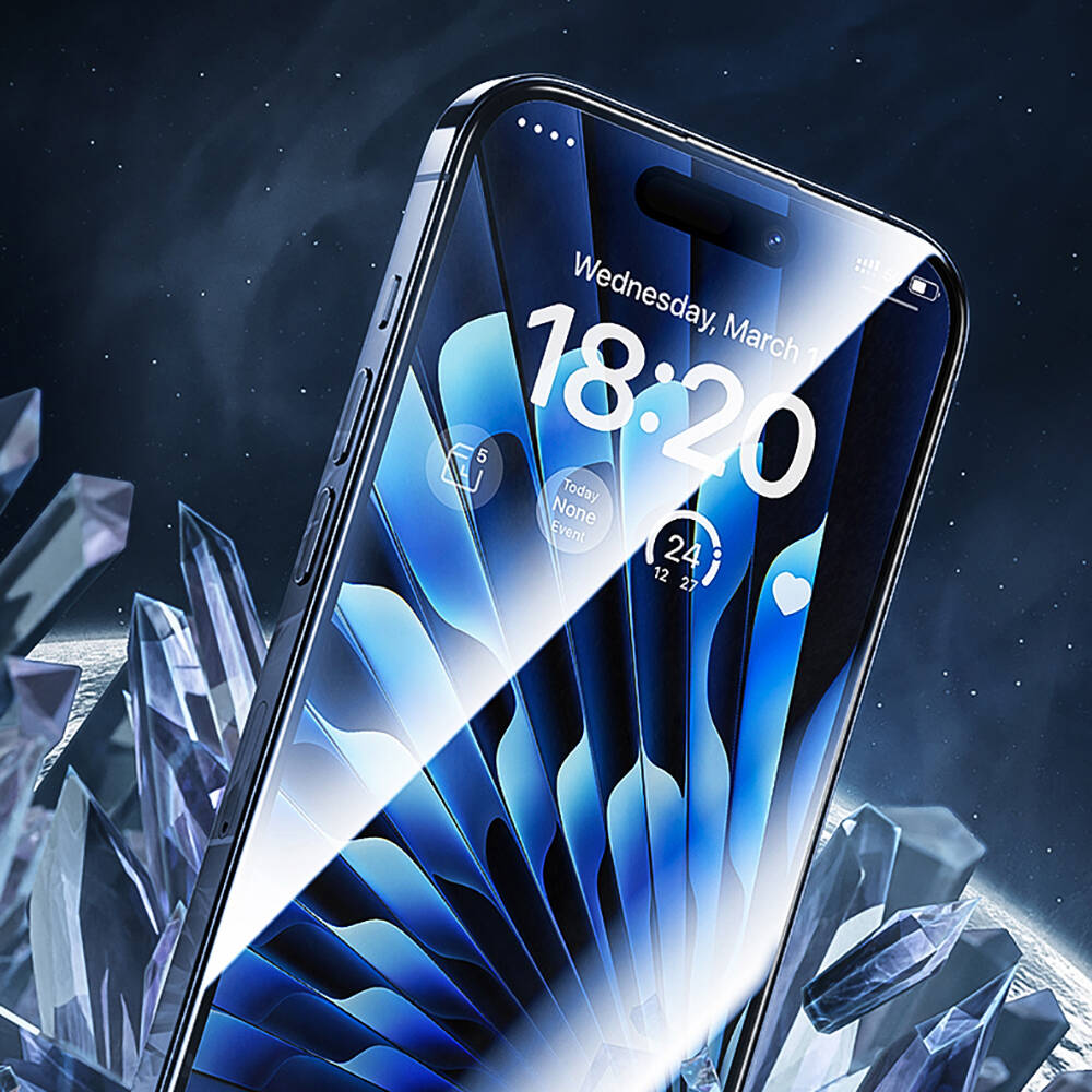Benks Glass Warrior iPhone 15 Pro Max HD Cam Ekran Koruyucu + Kolay Uygulama Aparatlı
