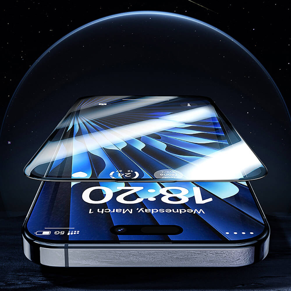 Benks Glass Warrior iPhone 15 Pro Max HD Cam Ekran Koruyucu + Kolay Uygulama Aparatlı
