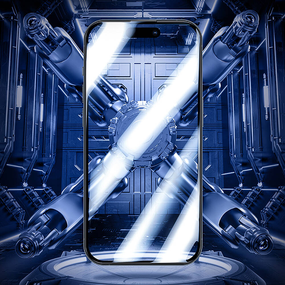 Benks Glass Warrior iPhone 15 Pro Max HD Cam Ekran Koruyucu + Kolay Uygulama Aparatlı