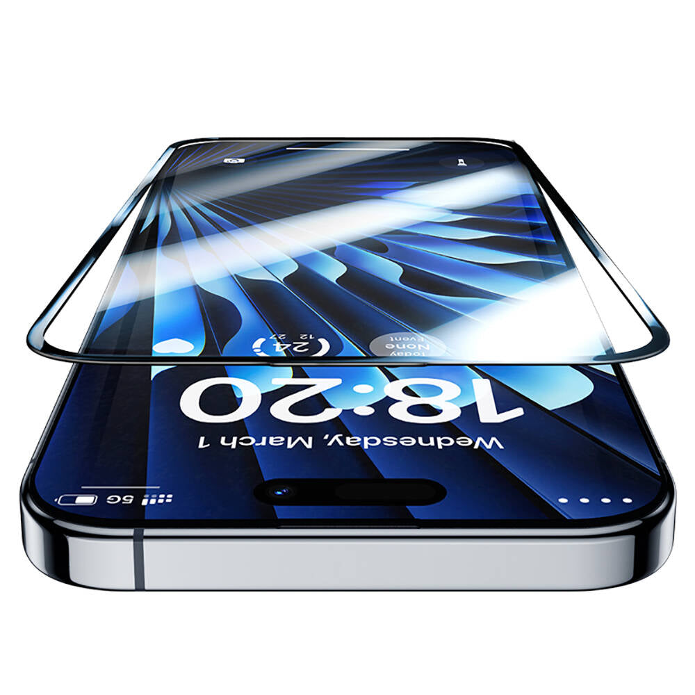 Benks Glass Warrior iPhone 15 Pro Max HD Cam Ekran Koruyucu + Kolay Uygulama Aparatlı