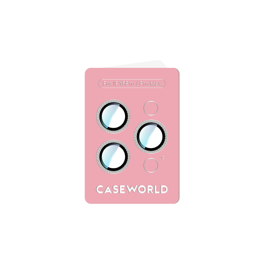 CaseWorld Alloy Sparkling Diamond Serisi iPhone 15 Pro Max Taşlı Lens Koruyucu