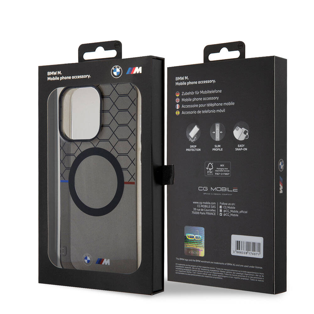 BMW iPhone 15 Pro Max Magsafe Şarj Özellikli Transparan M Dizayn Orjinal Lisanslı Telefon Kılıcı - 7