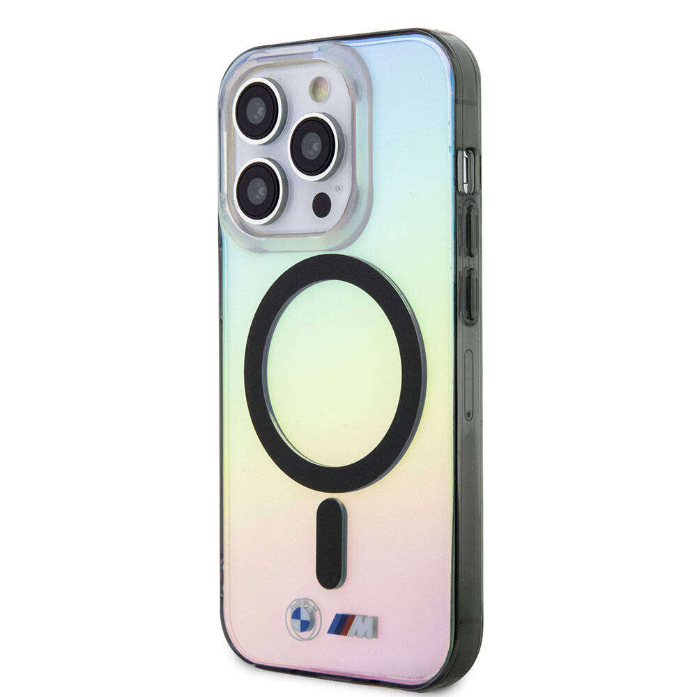 BMW iPhone 15 Pro Max Magsafe Şarj Özellikli Transparan Renk Geçişli Iridescent Orjinal Lisanslı Telefon Kılıfı - 2