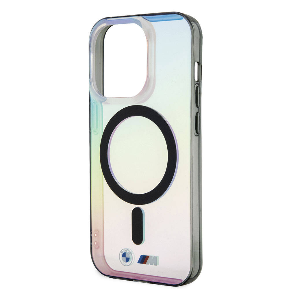 BMW iPhone 15 Pro Max Magsafe Şarj Özellikli Transparan Renk Geçişli Iridescent Orjinal Lisanslı Telefon Kılıfı - 5