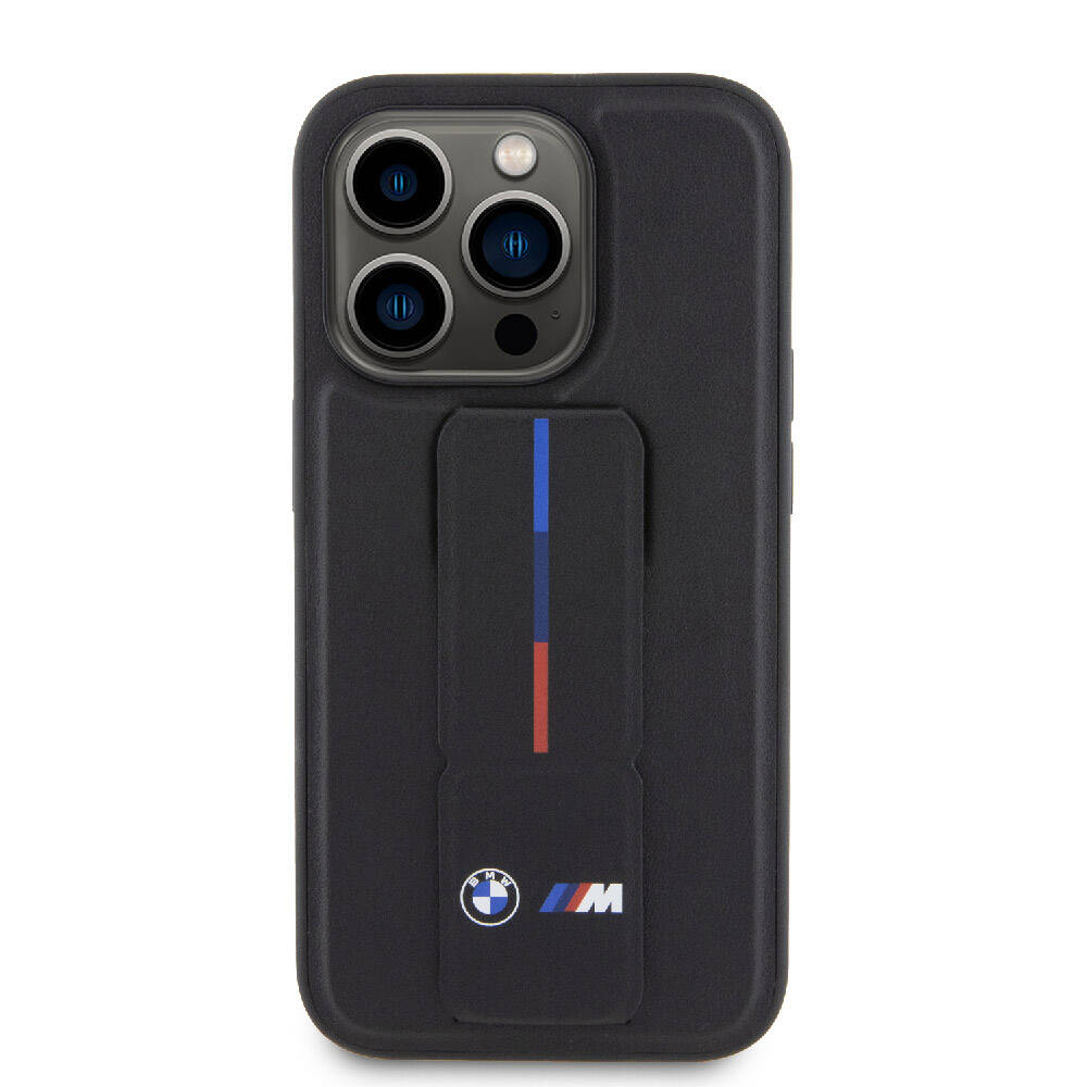 BMW iPhone 15 Pro Max Orjinal Lisanslı M Şerit ve Logolu Standlı Telefon Kılıfı - 2