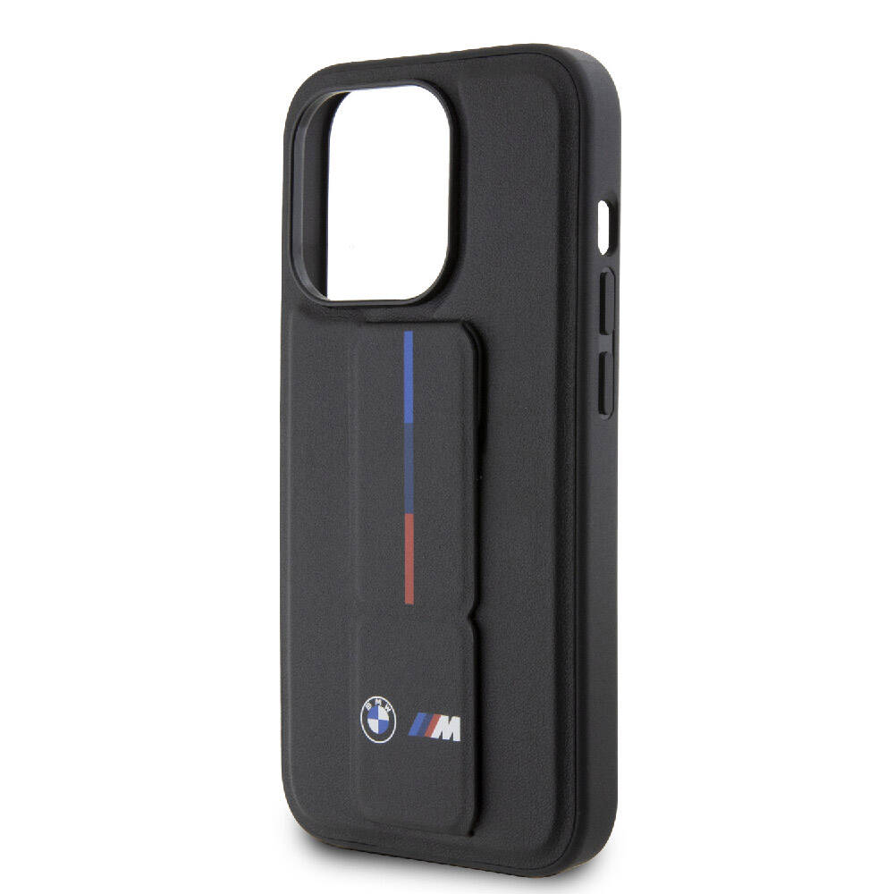 BMW iPhone 15 Pro Max Orjinal Lisanslı M Şerit ve Logolu Standlı Telefon Kılıfı - 5