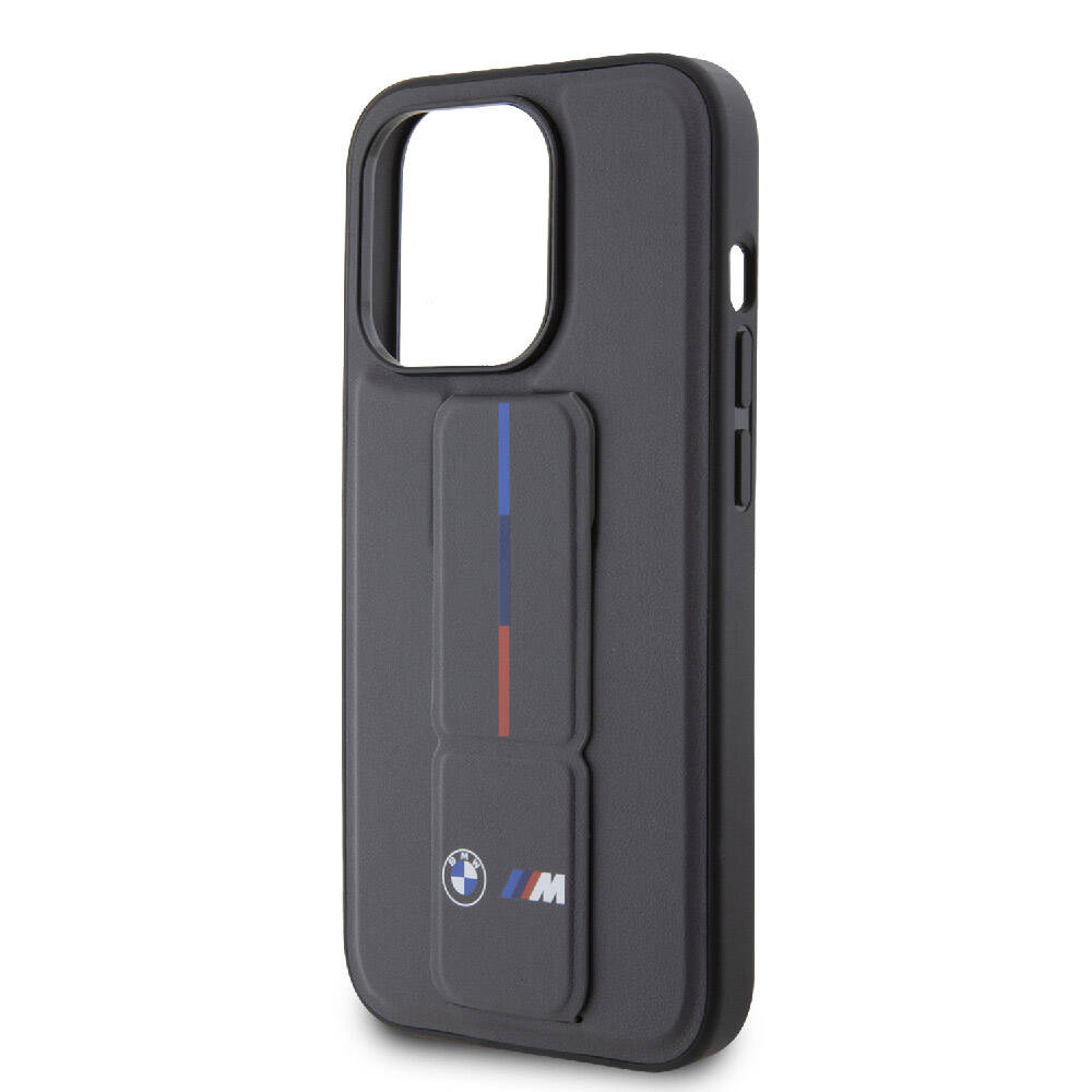 BMW iPhone 15 Pro Max Orjinal Lisanslı M Şerit ve Logolu Standlı Telefon Kılıfı - 13