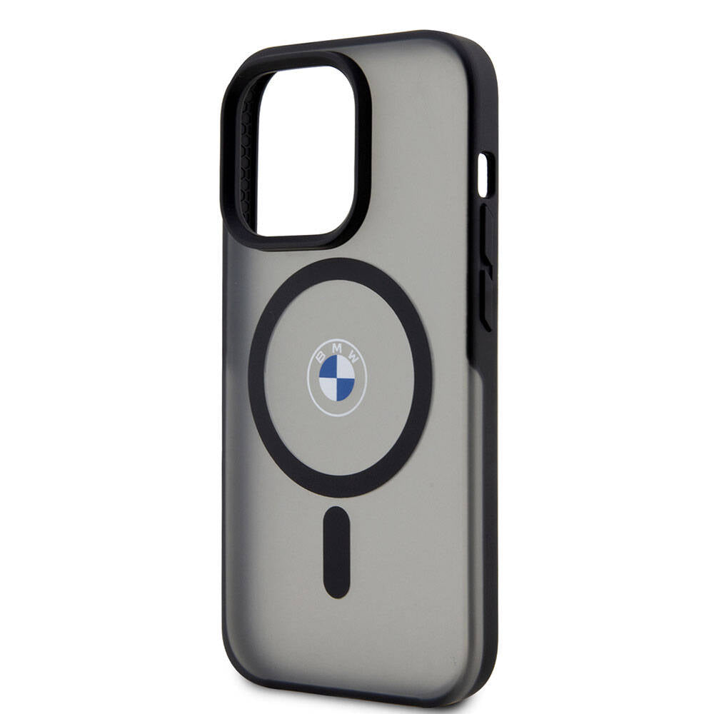 BMW iPhone 15 Pro Max Orjinal Lisanslı Magsafe Şarj Özellikli IML Baskı Logolu Buzlu Mat Telefon Kılıfı - 13