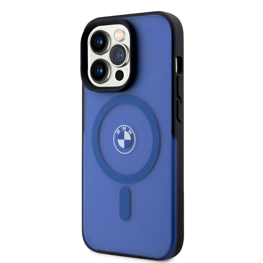 BMW iPhone 15 Pro Max Orjinal Lisanslı Magsafe Şarj Özellikli IML Baskı Logolu Buzlu Mat Telefon Kılıfı - 2