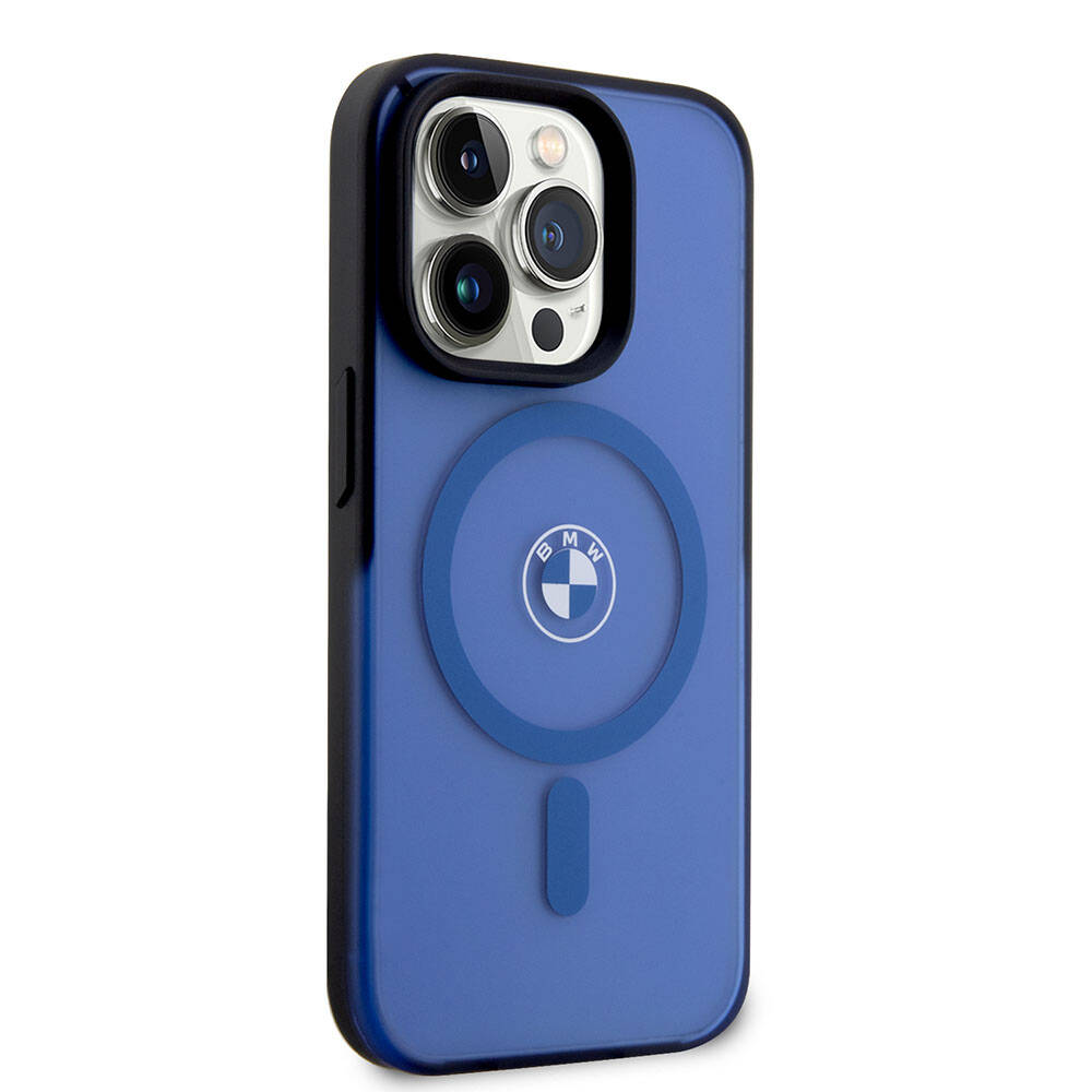BMW iPhone 15 Pro Max Orjinal Lisanslı Magsafe Şarj Özellikli IML Baskı Logolu Buzlu Mat Telefon Kılıfı - 4