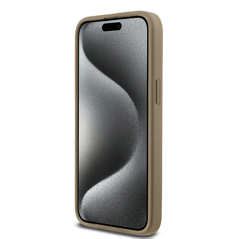DKNY iPhone 15 Pro Max Orjinal Lisanslı Magsafe 3D Yazılı Grid Pattern Kılıf