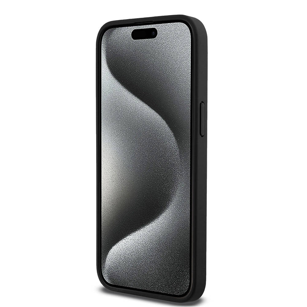 DKNY iPhone 15 Pro Max Orjinal Lisanslı M-safe Şarj Özellikli 3D Yazılı Repeat Pattern Kılıf