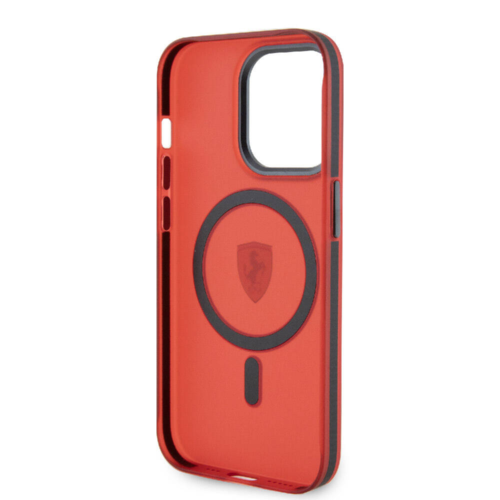 Ferrari iPhone 15 Pro Max Orjinal Lisanslı M-safe Şarj Özellikli Kontrast Bumper Kılıf