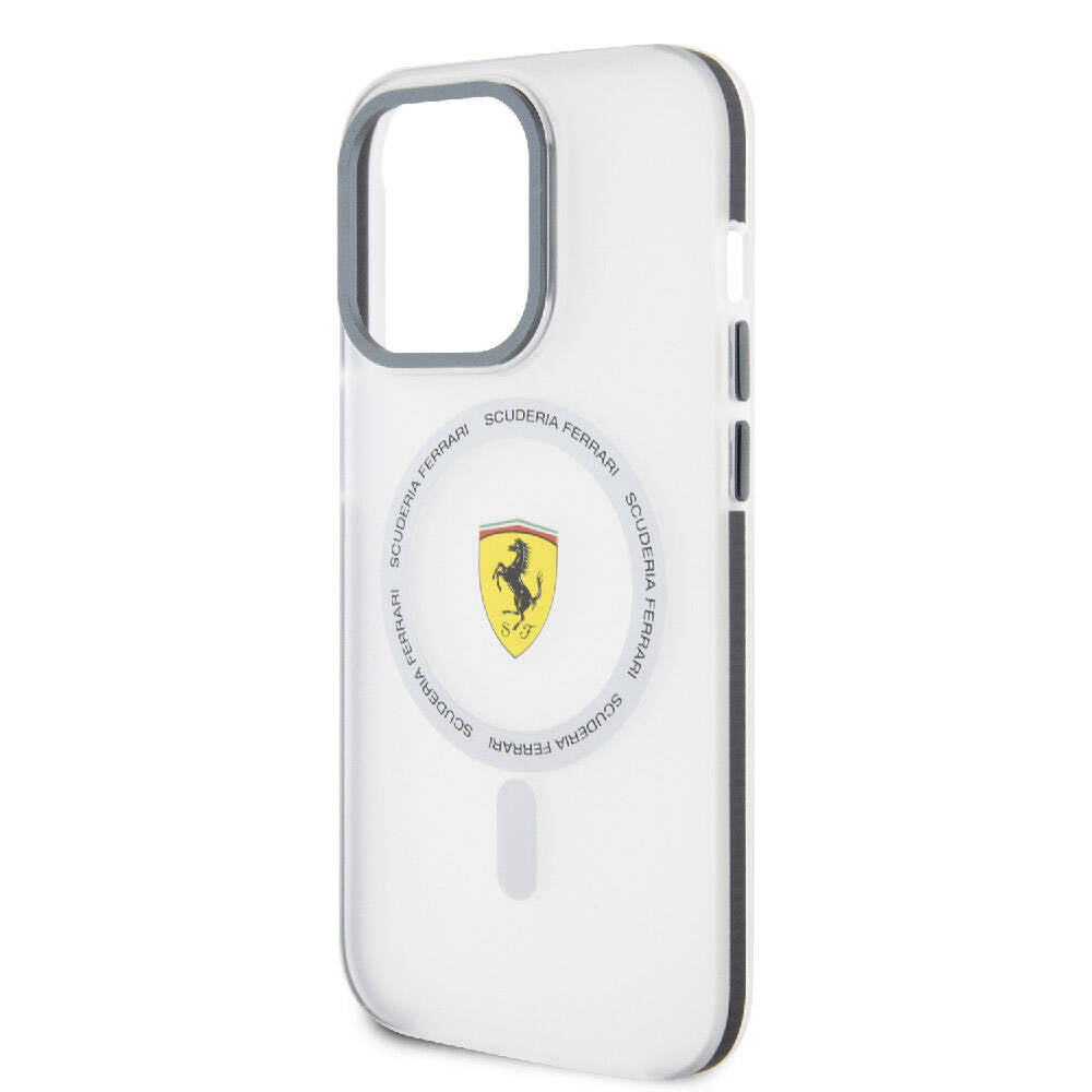 Ferrari iPhone 15 Pro Max Orjinal Lisanslı M-safe Şarj Özellikli Kontrast Bumper SF Ring Kılıf
