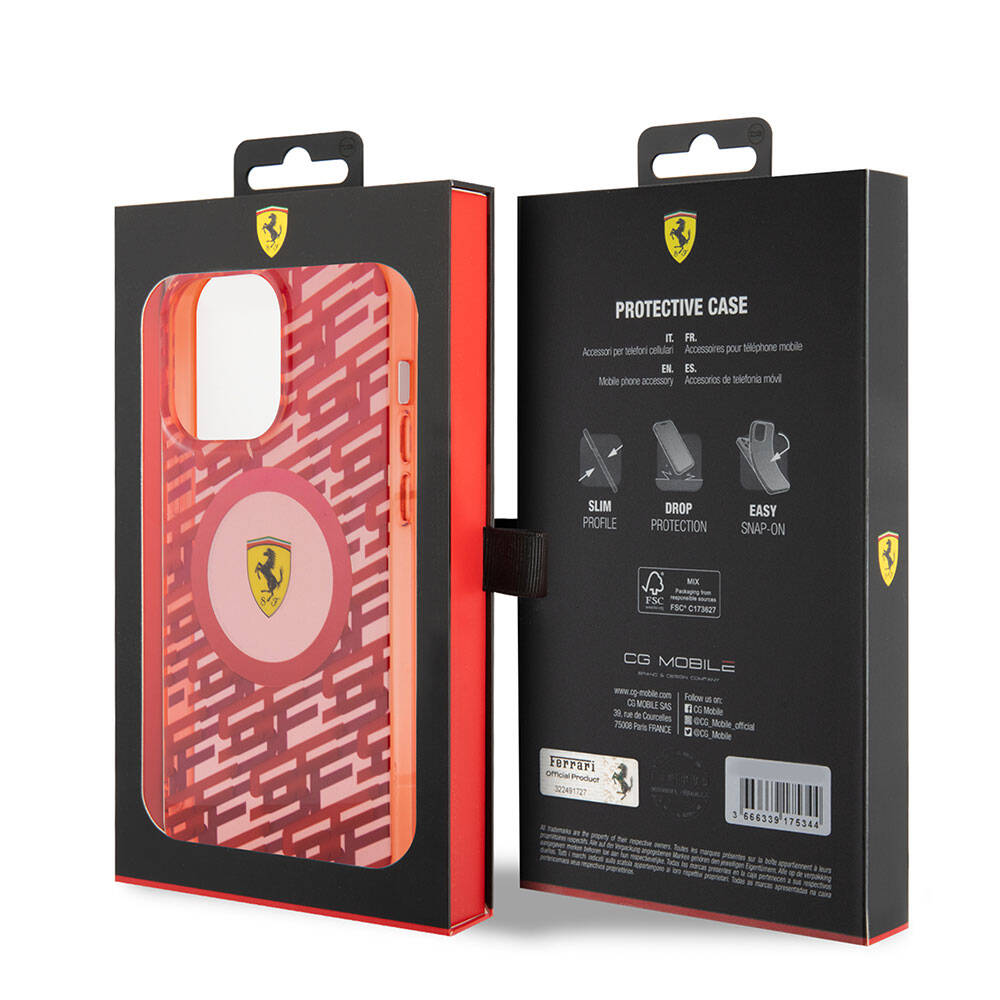 Ferrari iPhone 15 Pro Max Orjinal Lisanslı M-safe Şarj Özellikli Multi SF Kılıf