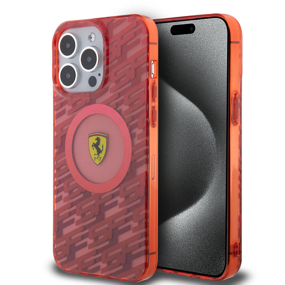 Ferrari iPhone 15 Pro Max Orjinal Lisanslı M-safe Şarj Özellikli Multi SF Kılıf