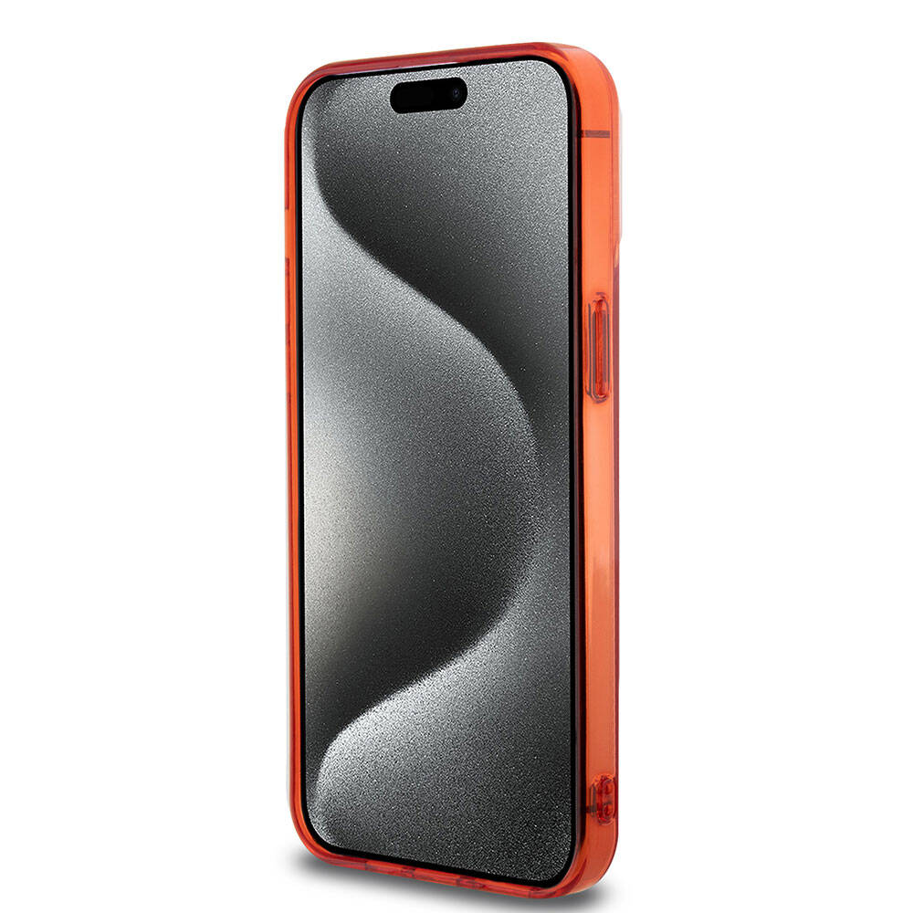 Ferrari iPhone 15 Pro Max Orjinal Lisanslı M-safe Şarj Özellikli Parçalanan Noktalar Desenli Kılıf