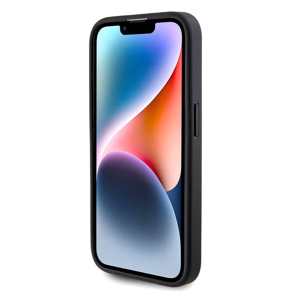 Guess iPhone 15 Pro Max Orjinal Lisanslı 4G Büyük Metal Logolu Glitter Telefon Kılıfı - 4