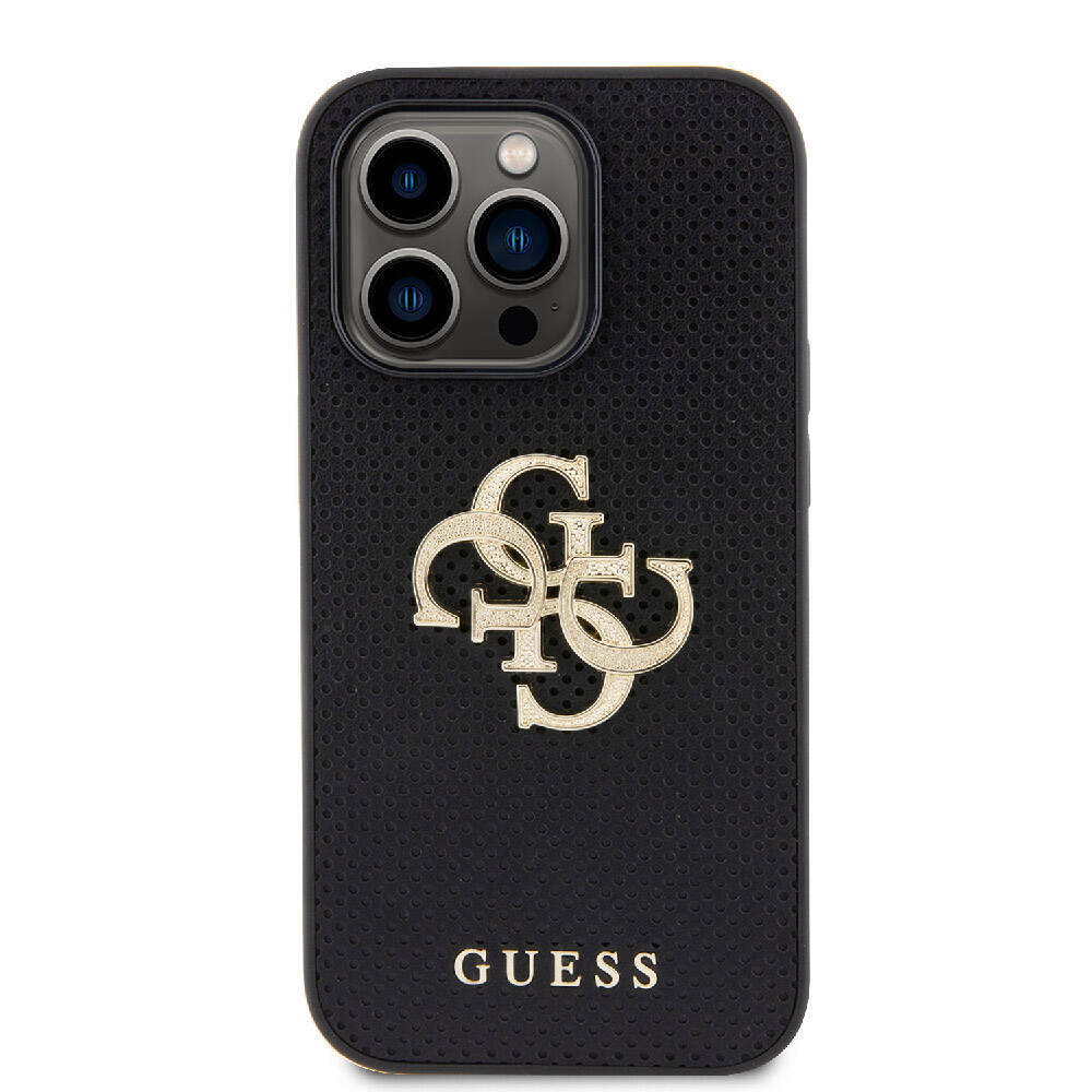 Guess iPhone 15 Pro Max Orjinal Lisanslı Delikli Yazı ve 4G Glitter Büyük Metal Logolu Telefon Kılıfı - 17