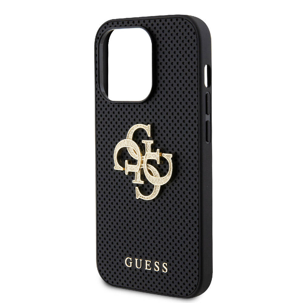 Guess iPhone 15 Pro Max Orjinal Lisanslı Delikli Yazı ve 4G Glitter Büyük Metal Logolu Telefon Kılıfı - 20
