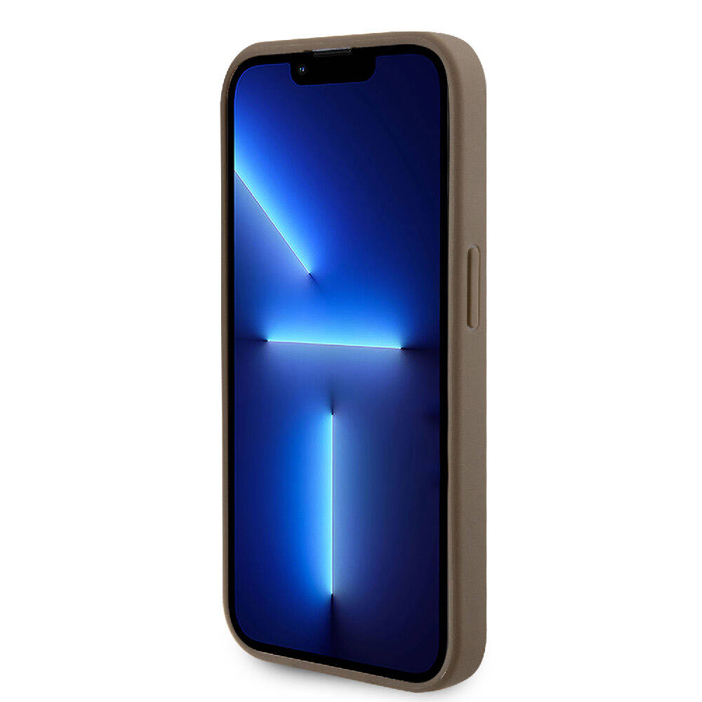 Guess iPhone 15 Pro Max Orjinal Lisanslı Delikli Yazı ve 4G Glitter Büyük Metal Logolu Telefon Kılıfı - 6