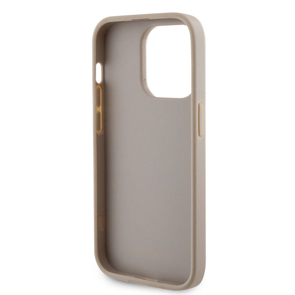 Guess iPhone 15 Pro Max Orjinal Lisanslı Deri 4G Metal Logo Strass Telefon Kılıfı - 13