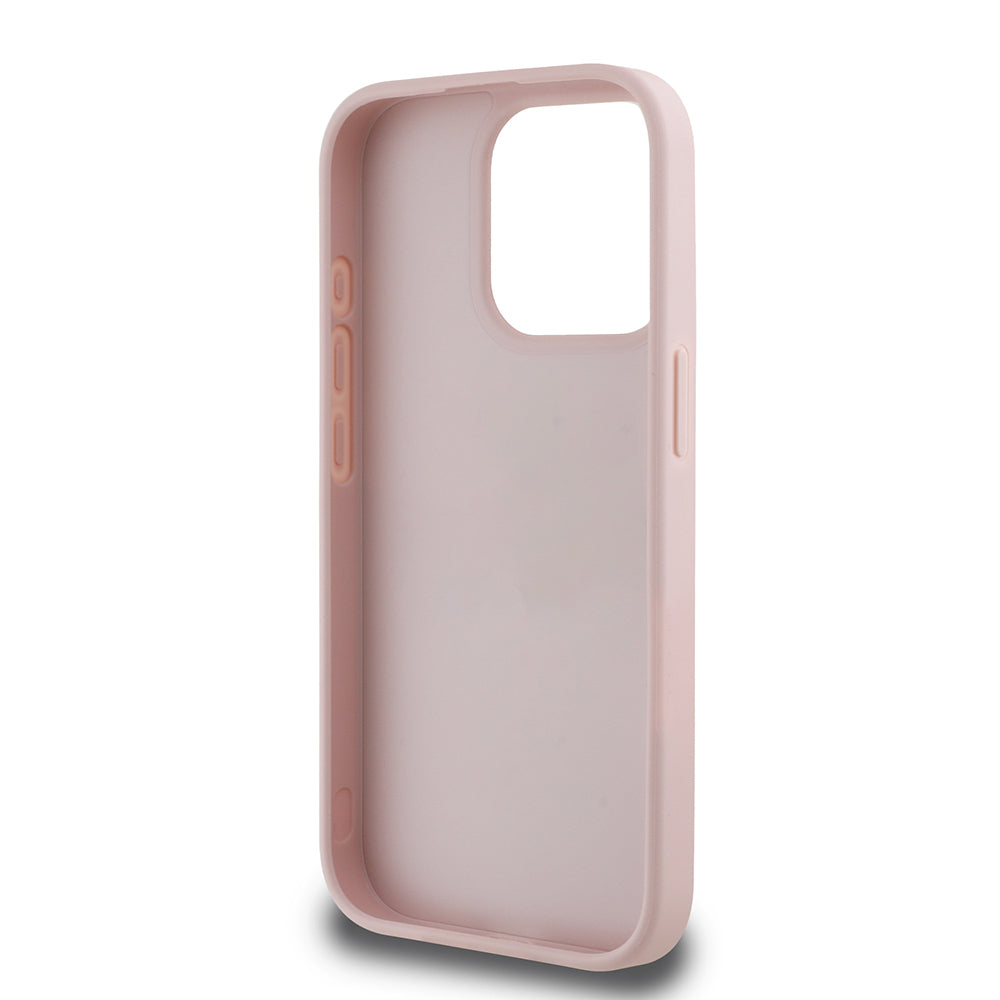 Guess iPhone 15 Pro Max Orjinal Lisanslı Gül Baskılı Büyük Metal Logo Dizaynlı Kılıf