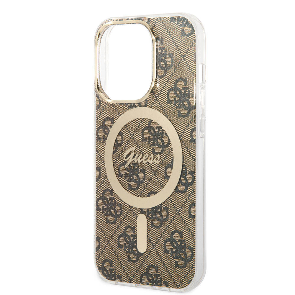 Guess iPhone 15 Pro Max Orjinal Lisanslı Magsafe Şarj Özellikli Yazı Logolu 4G Desenli Telefon Kılıfı - 10